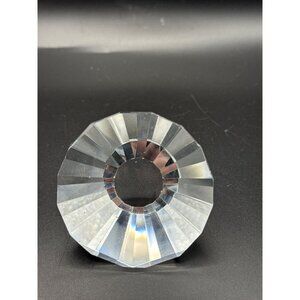 Faceted Crystal Paperweight Display Gemstone 2.5" Diameter 1.25 High